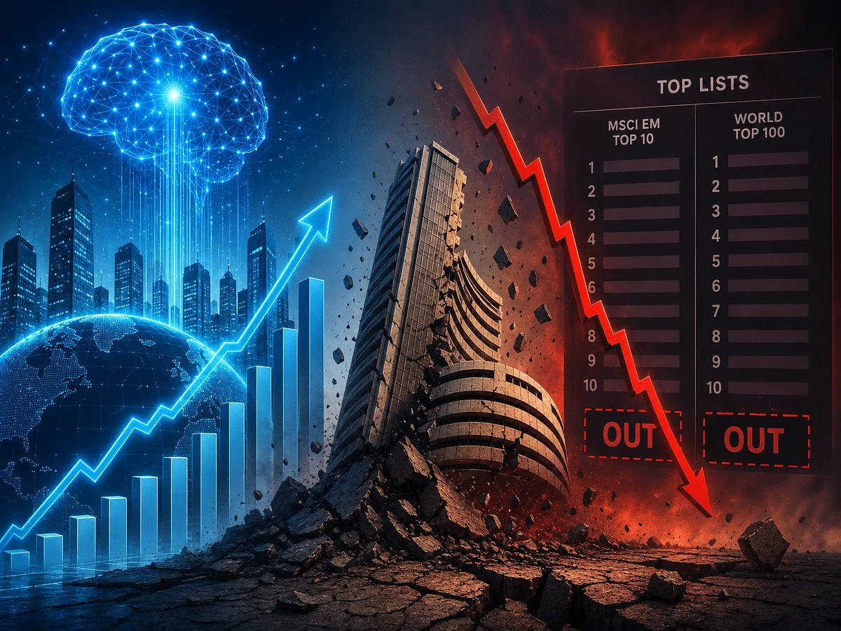 India Drops Out of MSCI Emerging Markets Top 10 for First Time in Over Two Decades Amid Global Shift Toward Tech Stocks