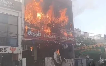 Major Fire at Lucknow Coaching Centre: Students Jump From Building, Several Injured
