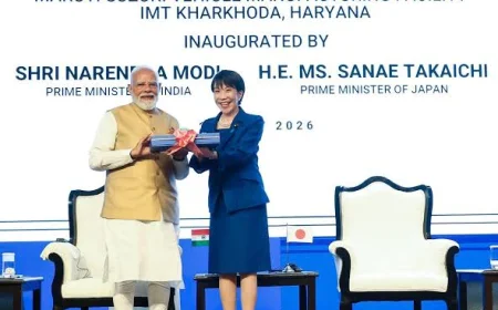 PM Modi, Japanese PM Sanae Takaichi Inaugurate Maruti Suzuki's Kharkhoda Plant in Haryana