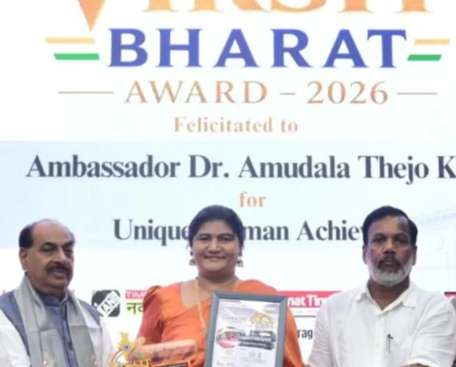 Ambassador Dr. Thejo Kumari Amudala Honoured with Rashtra Ratna Award 2026 and Viksit Bharat Award 2026