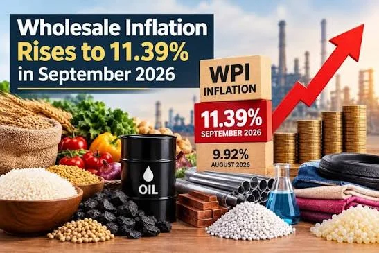 India’s Wholesale Inflation Hits Record 11.39% in September 2026 as Food and Fuel Prices Surge